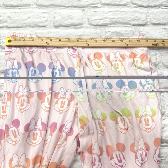 Disney Mickey Minnie Mouse Woman Pink Pajama Set  2pc Sz M Soft Cozy Lounge Wear - Picture 10 of 16